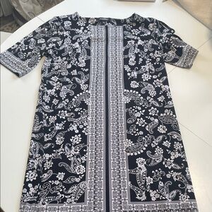 Black and White Floral Dress